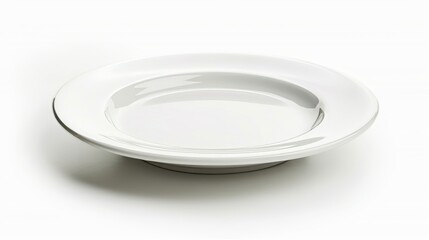 White background with an empty plate.