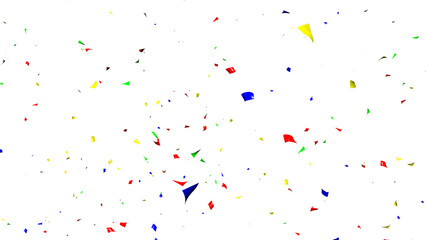 confetti red color, green color, blue color on alpha channel