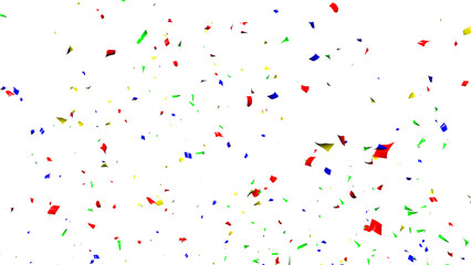 confetti red color, green color, blue color on alpha channel