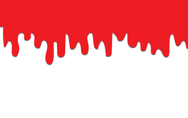 Black Melt Drips, Liquid Paint Drops seamless element vector. Isolated melted dripping liquid on background. Flowing, spilled, drop, splash, leak concept. Vector illustration