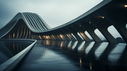 Modern bridge architecture. - Powered by Adobe
