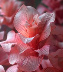 Beautiful pink peony flower close up.