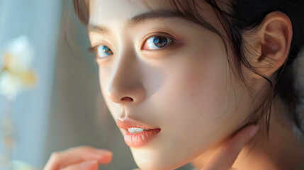 リラックスしている女性の美容イメージ