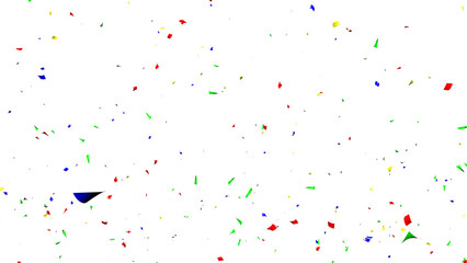confetti red color, green color, blue color on alpha channel