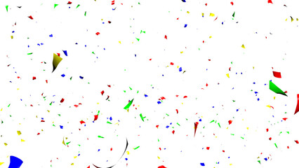 confetti red color, green color, blue color on alpha channel
