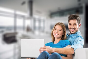 couple do financial planning with documents at home