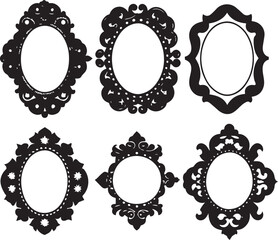Obraz premium Set frames. Hand drawn vector illustration 
