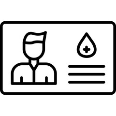 Blood Donor Card Icon