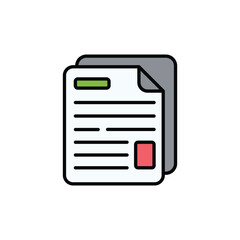 Document icon design with white background stock illustration