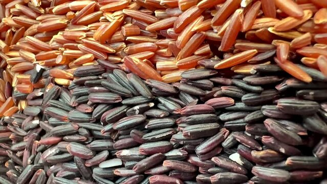 4k rice, brown rice, riceberry rice Thai rice, Thai food