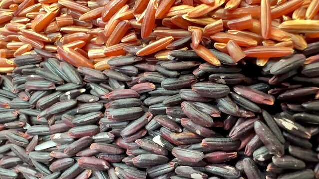 4k rice, brown rice, riceberry rice Thai rice, Thai food