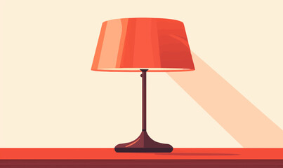 table lamp vector flat minimalistic isolated vector style illustration
