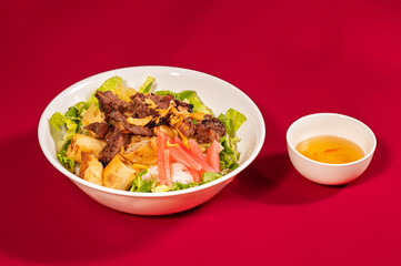 Bún Thịt Nướng. Vietnamese Grilled Pork Noodles