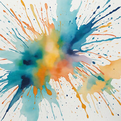 Watercolor stain colored colorful background
