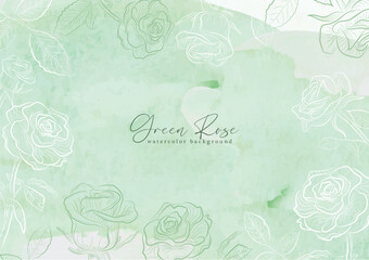 light green splash background with roses flower vector
