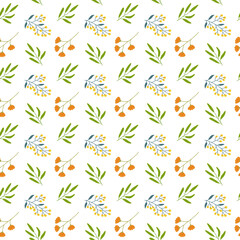 It is an illustration background featuring hand-drawn flowers, leaves, nature, and plants in a colorful, romantic, and beautiful pattern.