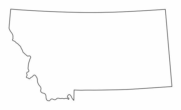 Montana State map outline