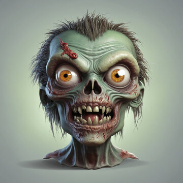 cartoon zombie colorful background