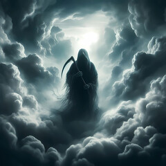 dark clouds grim reaper