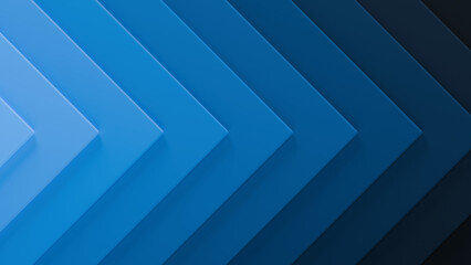 Blue Abstract Geometric Background, 3D Rendering