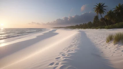 Fotobehang Footprint on beach sand  © big bro