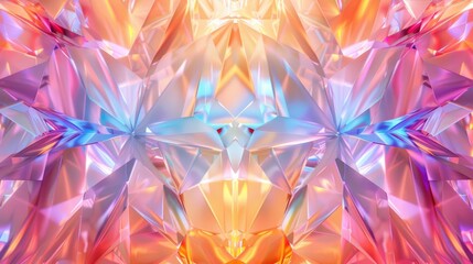 Symmetrical holographic crystal texture.