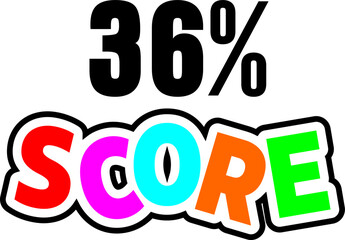 Score sign designed modern style to catch the eye with color various combination. Point Vector illustration isolated white background