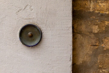 a old historic round doorbell