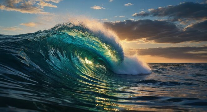 Vibrant Waves in the ocean