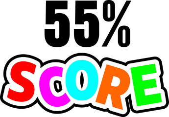 Score sign designed modern style to catch the eye with color various combination. Point Vector illustration isolated white background