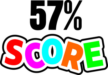 Score sign designed modern style to catch the eye with color various combination. Point Vector illustration isolated white background