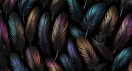 Dark toone feather background