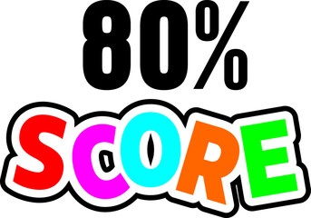 Score sign designed modern style to catch the eye with color various combination. Point Vector illustration isolated white background