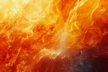 Abstract Fiery Background Illustration with Orange and Red Flames Texture for Artistic Designs and Backdrops - obrazy, fototapety, plakaty