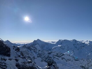 snow covered mountains