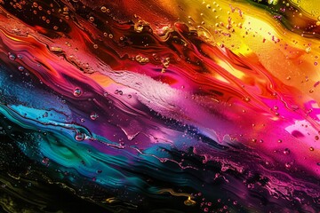 Vibrant Abstract Liquid Colors Flow Background for Creative Design Use