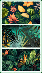 Premium Vector Illustration | Tropical leaf background, for ornaments as well as handicrafts