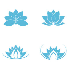 beautiful flower lotus logo and vector template