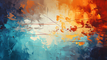 Digital painted abstract design Colorful grunge texture