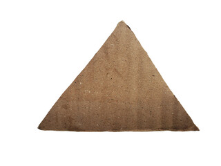 Triangle with cardboard brown paper