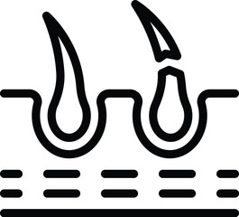 Obraz premium Hair science icon outline vector. Medical procedure. Trichology new research