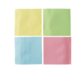 Set of sticky notes in different colors, Notepad 