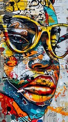 Urban graffiti art, citys voice, vibrant rebellion