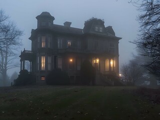 Victorian ghost story, eerie mansion, secrets veiled in mist