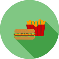 Food Flat Shadowed Icons