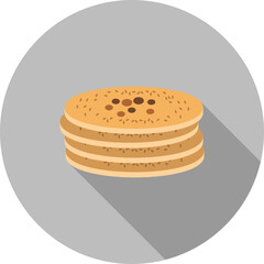 Food Flat Shadowed Icons