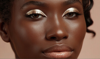 Close up portrait of young natural beautiful woman with healthy glowy skin - 767915913