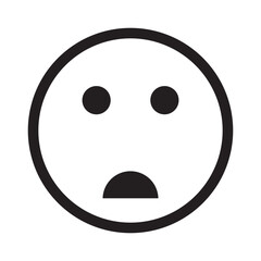 Happy smiley face or emoticon line art icon for apps and websites