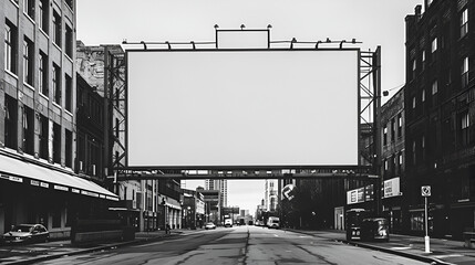 blank billboard on the street, generative Ai - obrazy, fototapety, plakaty