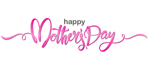 Happy Mothers Day lettering . Handmade calligraphy vector illustration. Mother's day card	